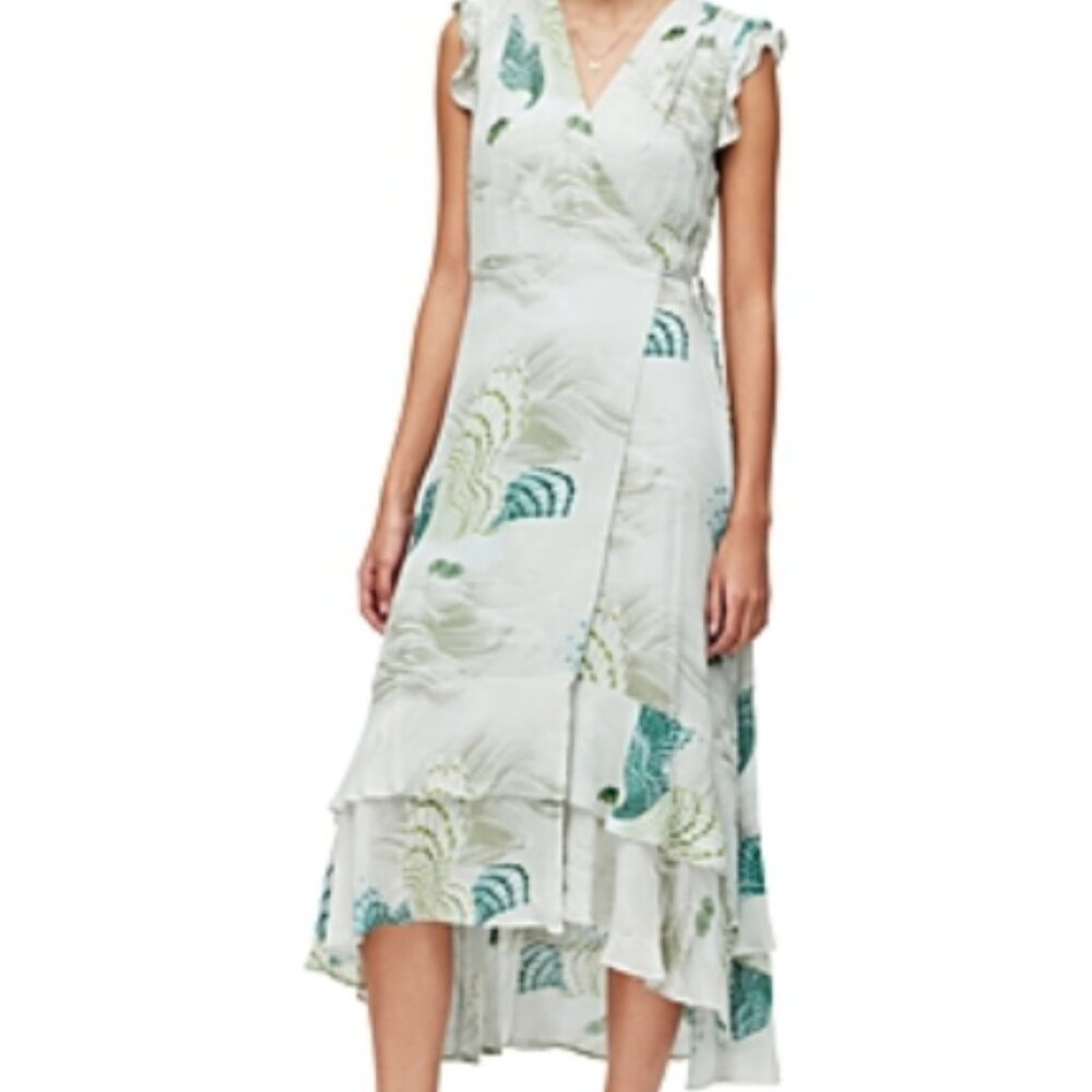 ALL SAINTS Dela Ngaru Bird Print Dress Sz 4